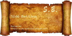 Sidó Bettina névjegykártya